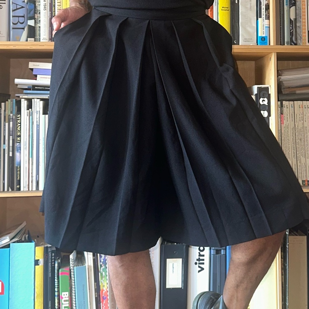 COS Black A-Line Pleated Skort